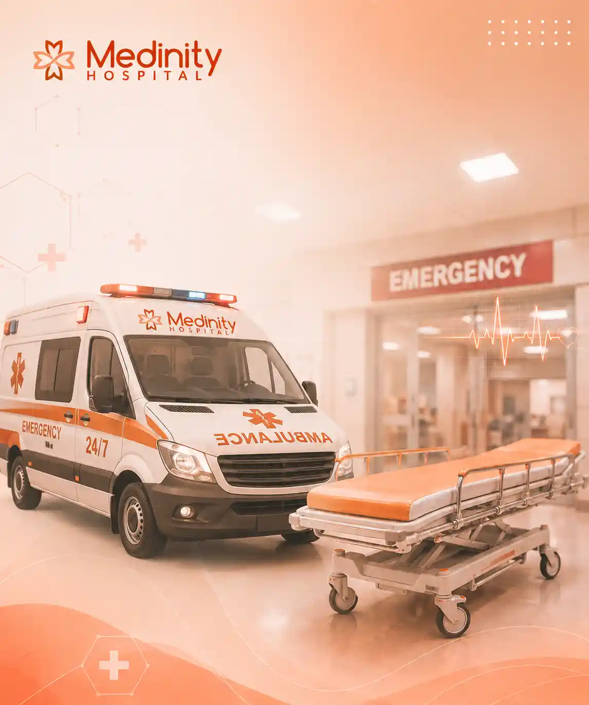 Medinity Hospital 24/7 emergency care and ambulance services in Lucknow